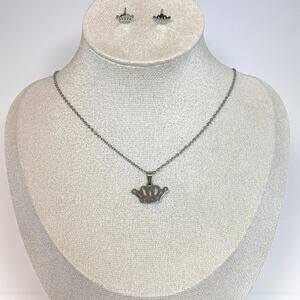 Crown Necklace & Earring Set